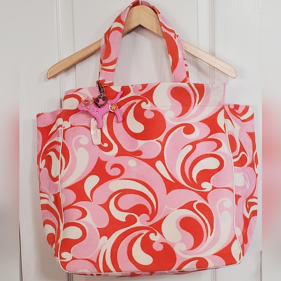 Vintage Pink Victoria Secret tote bag with Pink dog key chain. NWT Collectable - Picture 2 of 15